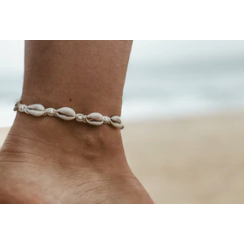 Cowrie shell anklet